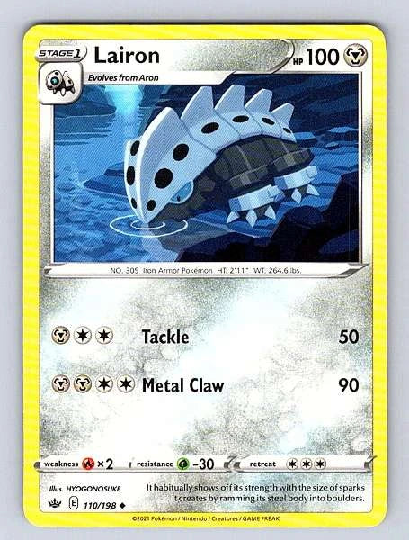Lairon 110/198 Chilling Reign Common NM Pokemon TCG