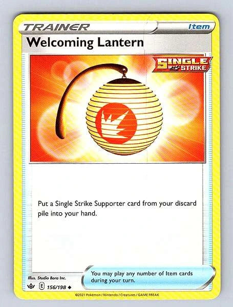 Welcoming Lantern 156/198 Chilling Reign Uncommon MP Pokemon TCG
