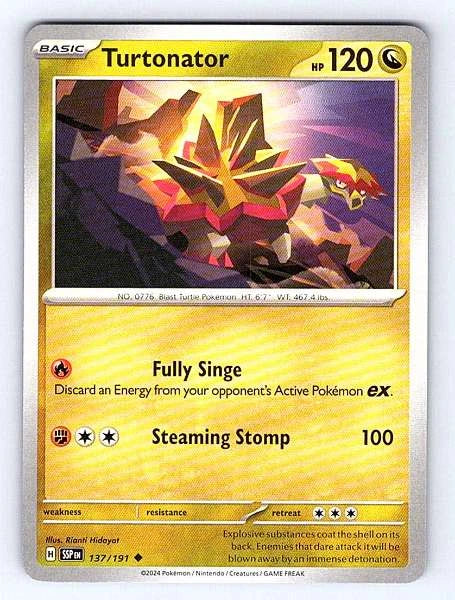 Turtonator 137/191 Surging Sparks Common NM Pokemon TCG