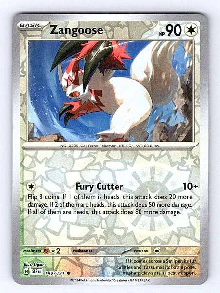 Zangoose 149/191 Surging Sparks Common NM Pokemon TCG