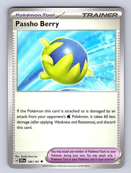 Passho Berry 184/191 Surging Sparks Common NM Pokemon TCG