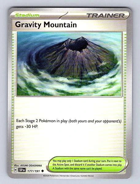 Gravity Mountain 177/191 Surging Sparks Common NM Pokemon TCG