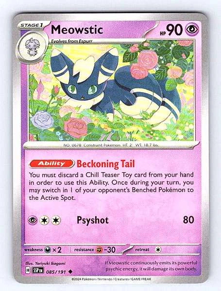 Meowstic 085/191 Surging Sparks Common NM Pokemon TCG