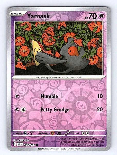 Yamask 082/191 Surging Sparks Common NM Pokemon TCG