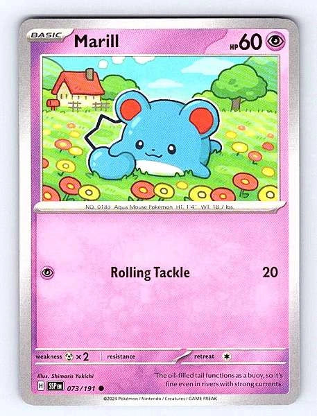 Marill 073/191 Surging Sparks Common NM Pokemon TCG