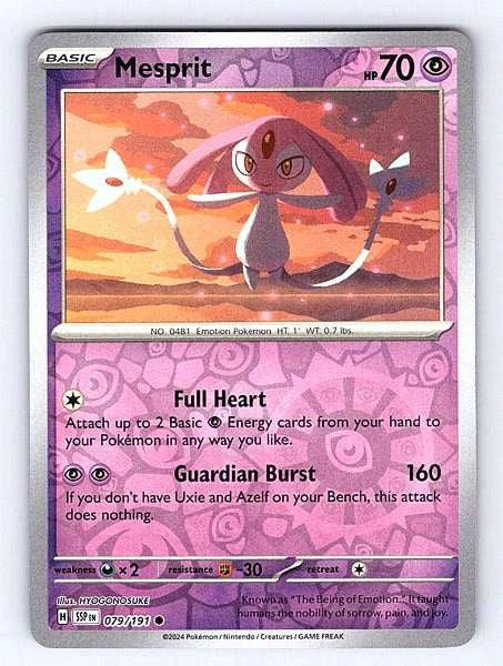 Mesprit 079/191 Surging Sparks Rare NM Pokemon TCG