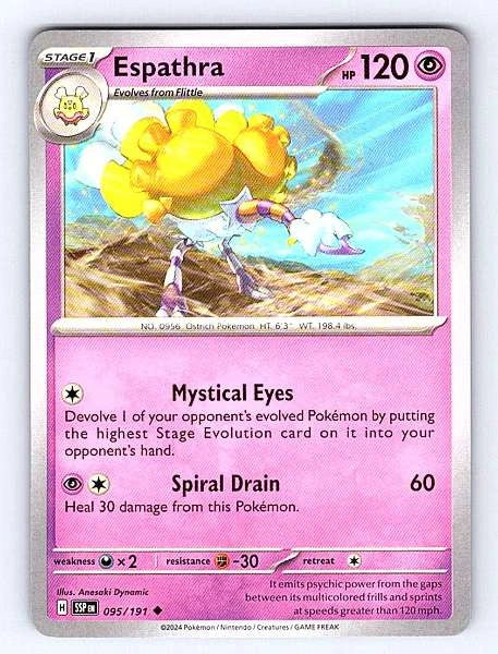 Espathra 095/191 Surging Sparks Common NM Pokemon TCG