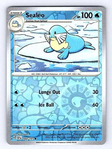 Sealeo 044/191 Surging Sparks Common NM Pokemon TCG