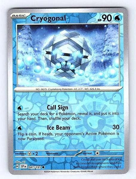 Cryogonal 047/191 Surging Sparks Common NM Pokemon TCG