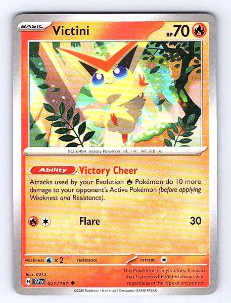 Victini 021/191 Surging Sparks Uncommon NM Pokemon TCG