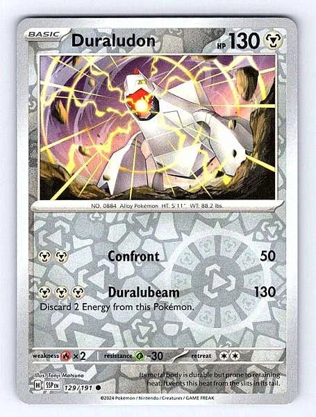 Duraludon 129/191 Surging Sparks Rare NM Pokemon TCG