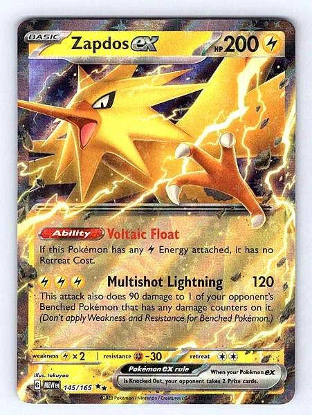 Zapdos ex 145/165 151 Ultra Rare NM Pokemon TCG