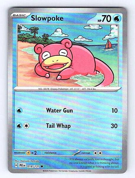 Slowpoke Master Ball 018/131 Prismatic Evolutions Common NM Pokemon TCG