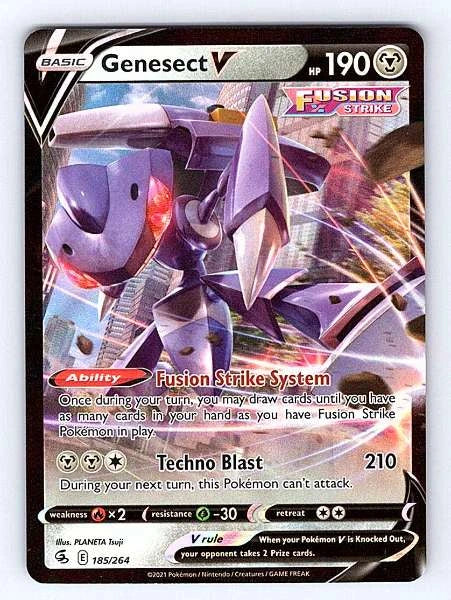 Genesect V 185/264 Fusion Strike Ultra Rare NM Pokemon TCG
