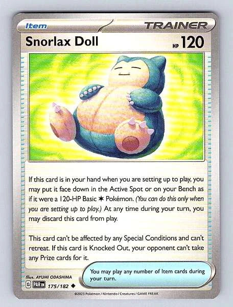 Snorlax Doll 175/182 Paradox Rift Uncommon NM Pokemon TCG