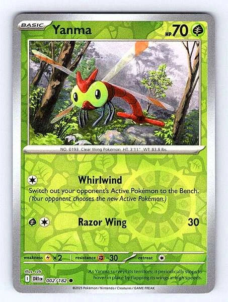 Yanma 002/182 Destined Rivals Common NM Pokemon TCG