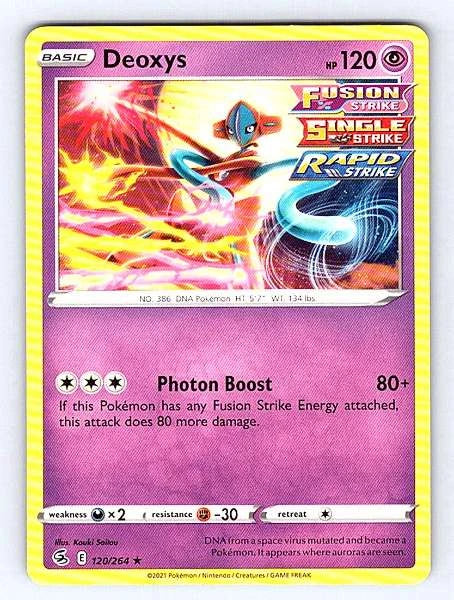 Deoxys 120/264 Fusion Strike Rare NM Pokemon TCG