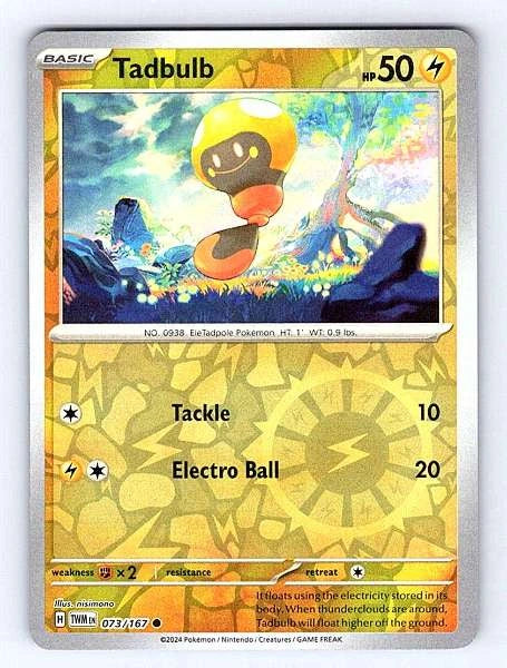 Tadbulb 073/167 Twilight Masquerade Common NM Pokemon TCG
