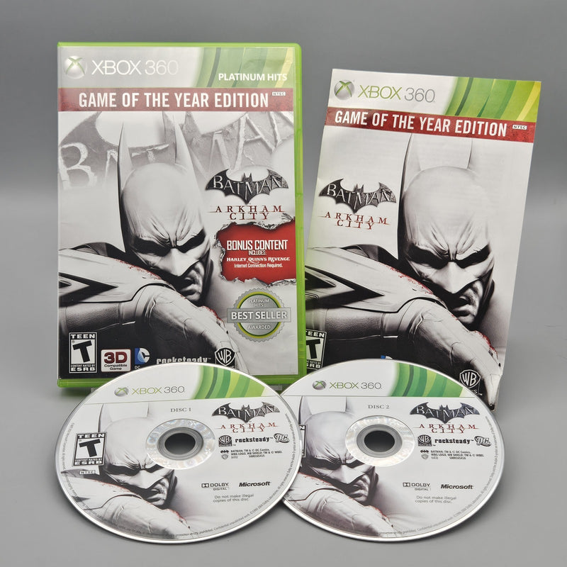 Batman Arkham City Game of the Year Edition Xbox 360 CIB Refurbished Excellent
