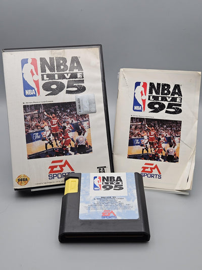 NBA Live 95 Sega Genesis Video Game Complete Box Manual Tested EA Sports