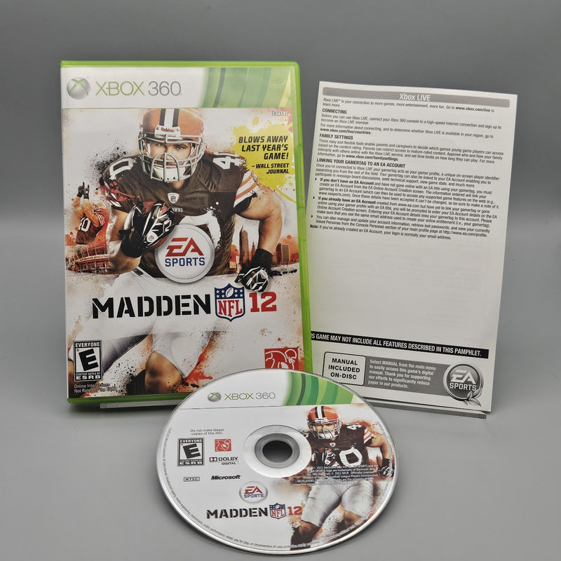 Madden NFL 12 Xbox 360 Complete Refurbished Excellent