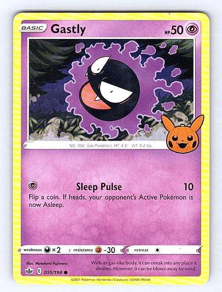 Gastly 055/198 Chilling Reign Common NM Pokemon TCG