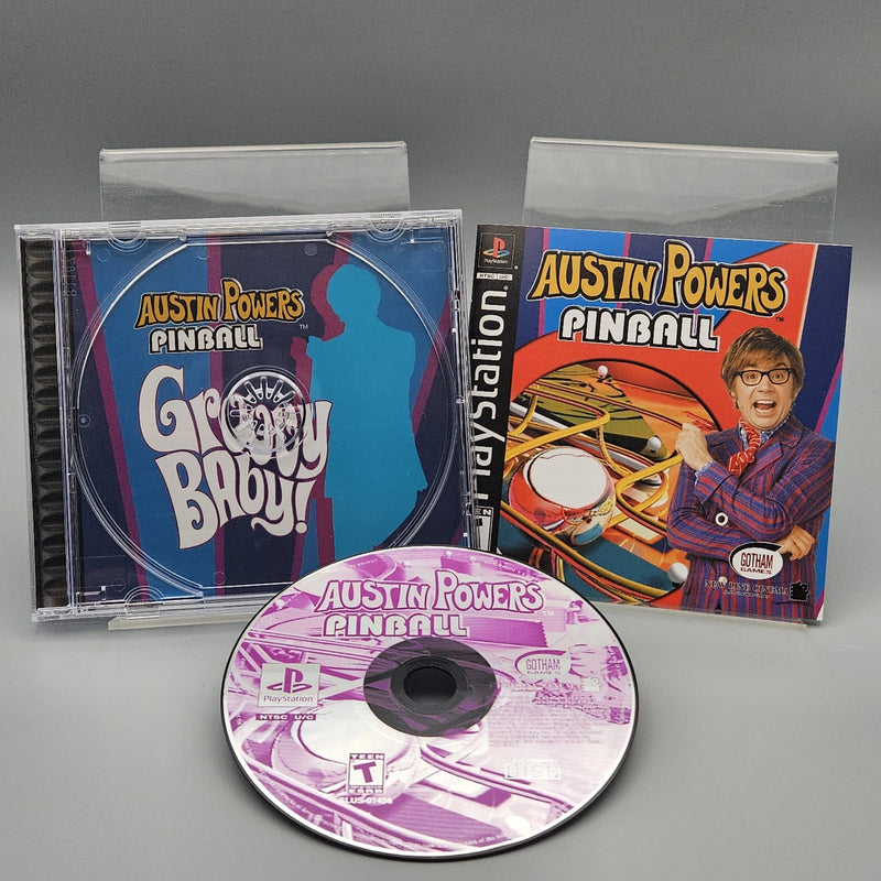 Austin Powers Pinball PlayStation PS1 Complete CIB Refurbished Excellent