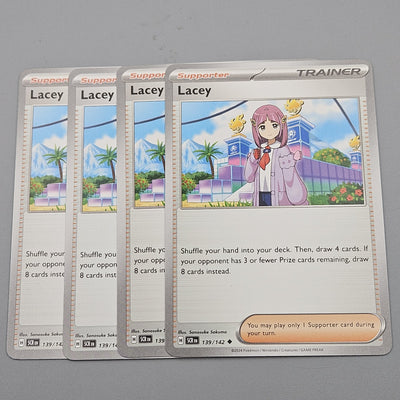 Lacey 139/142 - 4x Playset - SV07 Pokemon Scarlet & Violet Stellar Crown
