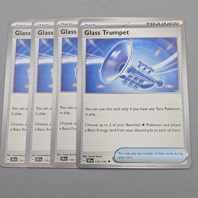Glass Trumpet 135/142 - 4x Playset - SV07 Pokemon Scarlet & Violet Stellar Crown