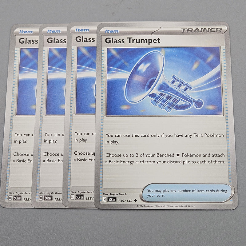 Glass Trumpet 135/142 - 4x Playset - SV07 Pokemon Scarlet & Violet Stellar Crown