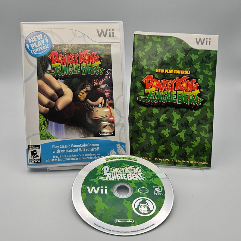 New Play Control Donkey Kong Jungle Beat Nintendo Wii CIB Complete Excellent