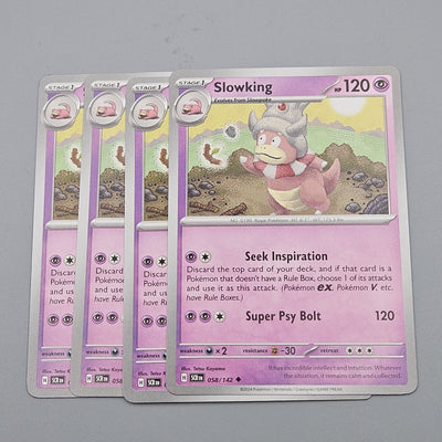 Slowking 058/142 - 4x Playset - SV07 Pokemon Scarlet & Violet Stellar Crown