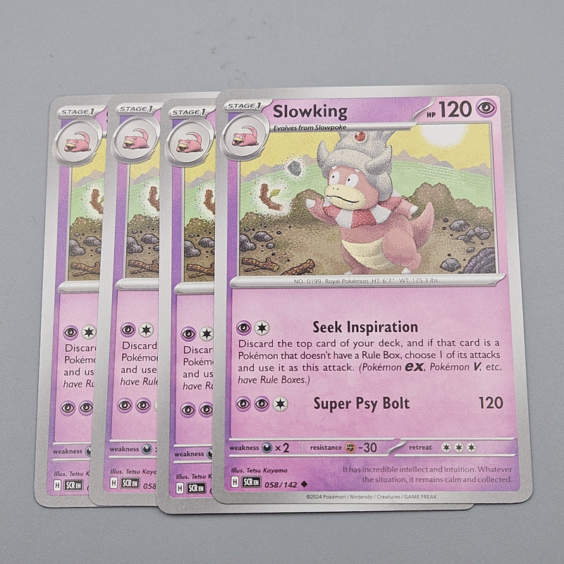 Slowking 058/142 - 4x Playset - SV07 Pokemon Scarlet & Violet Stellar Crown