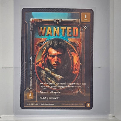 Wanted Attuned Heliosynth A19-220/402 PSA magazine Wonders of the First NM