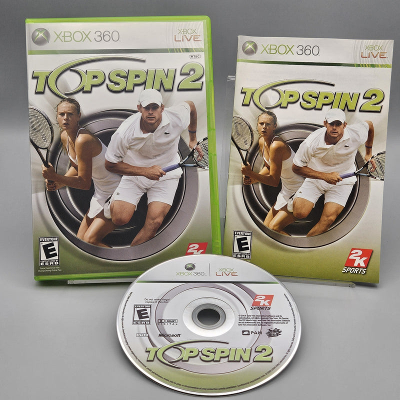 Top Spin 2 Xbox 360 + Reg Card Complete Refurbished Excellent
