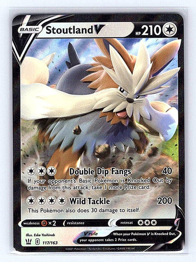 Pokemon TCG SWSH05: Battle Styles #117/163 Stoutland V NM
