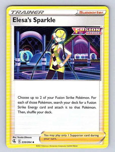 Elesa's Sparkle 233/264 Fusion Strike Ultra Rare NM Pokemon TCG