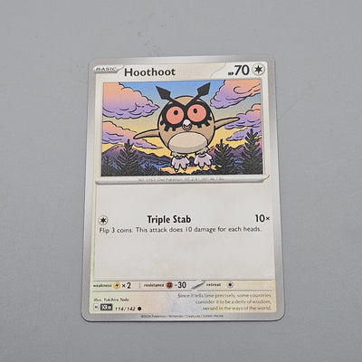 Hoothoot 114/142 Common Sv07 Scarlet & Violet Stellar Crown NM