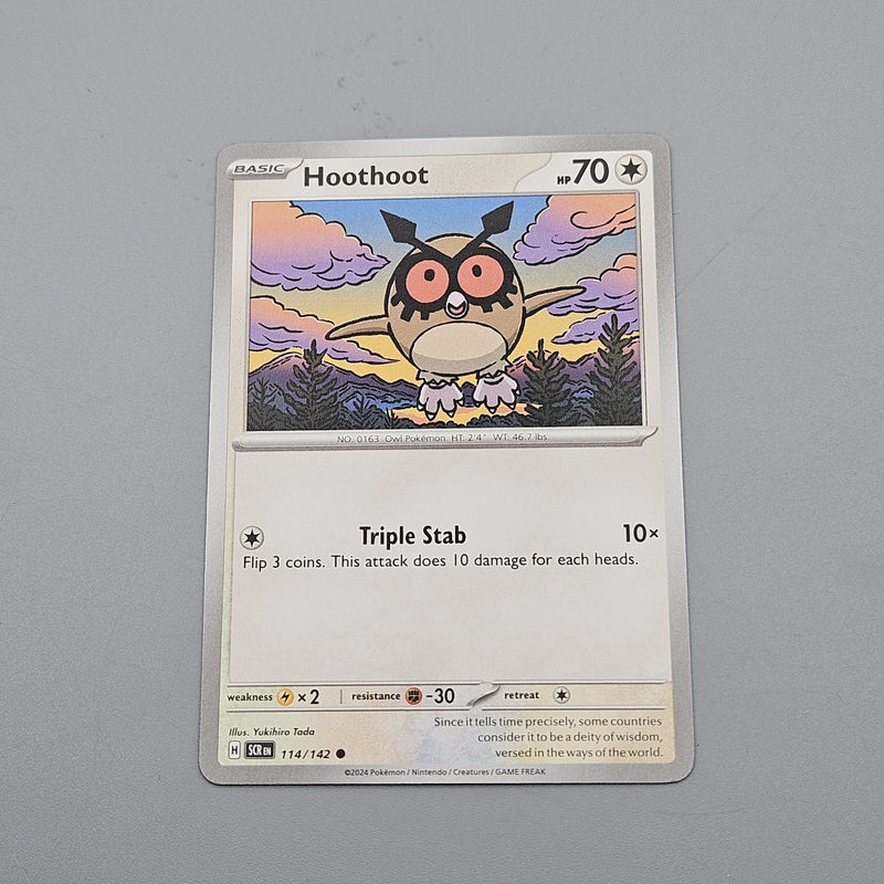 Hoothoot 114/142 Common Sv07 Scarlet & Violet Stellar Crown NM