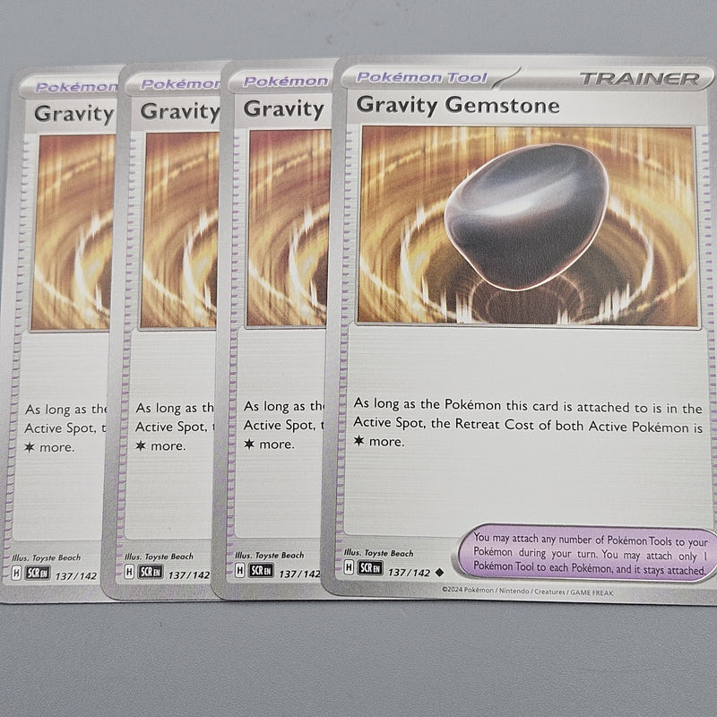 Gravity Gemstone 137/142 - 4x Playset - SV07 Pokemon SV Stellar Crown