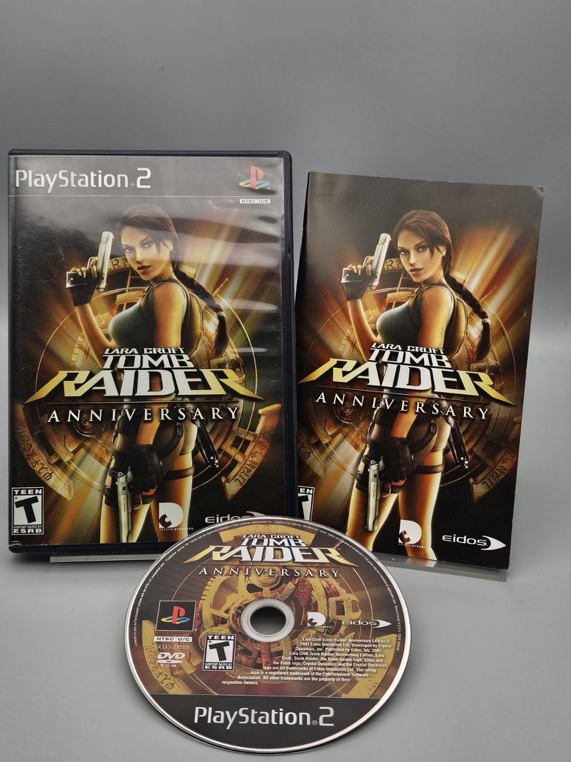 Lara Croft: Tomb Raider Anniversary PS2 PlayStation 2 CIB Tested Reburnished
