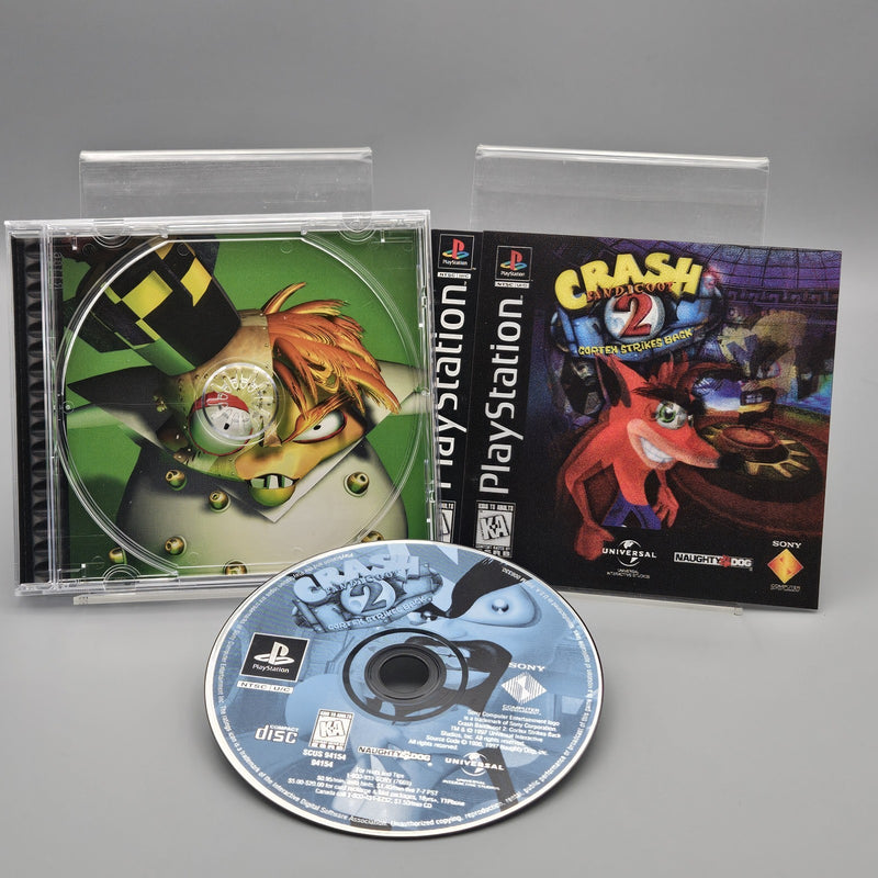 Crash Bandicoot 2 PS1 PlayStation Complete Holo Cover Refurbished Excellent