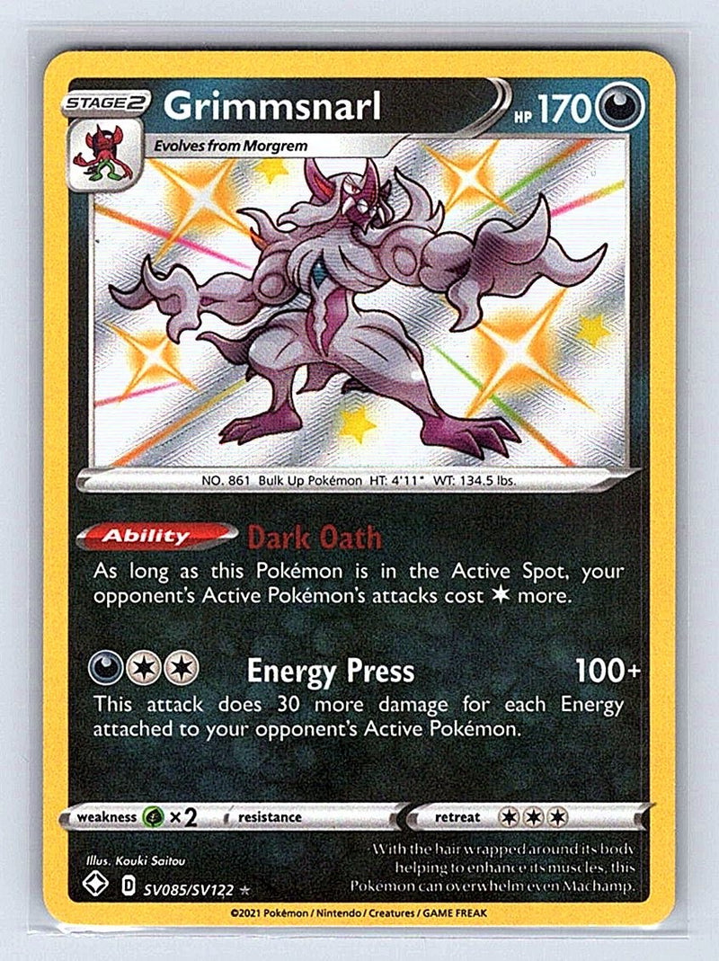 Pokemon TCG Shining Fates: Shiny Vault #SV085/SV122 Grimmsnarl NM