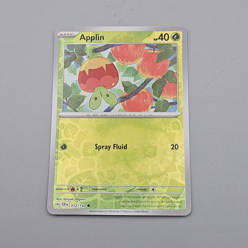 Applin 012/142 Reverse Holo Common Sv07 Scarlet & Violet Stellar Crown NM