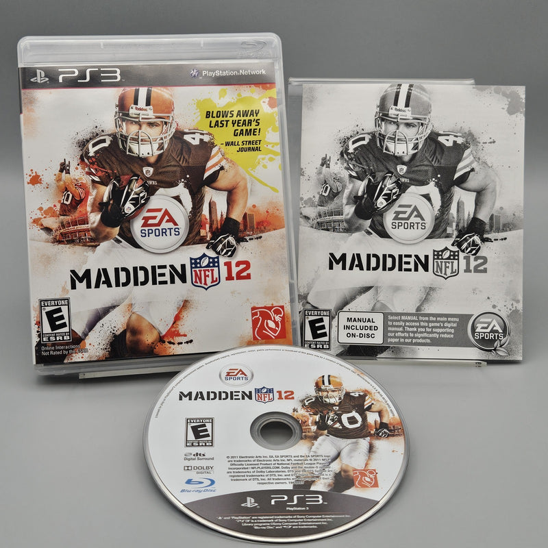 Madden NFL 12 PS3 PlayStation 3 Complete Refurbished Excellent