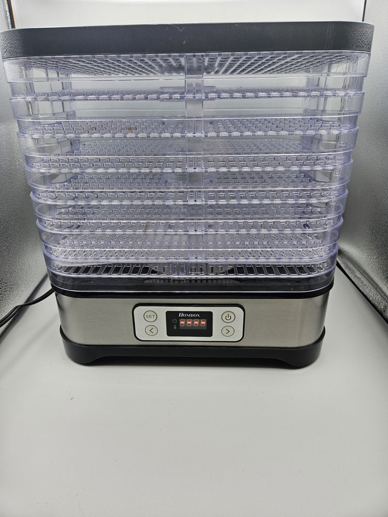 Homdox 8-Trays Food Dehydrator Machine Stainless Steel 400W