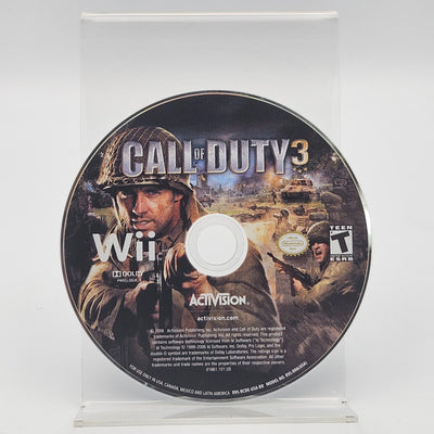 Call Of Duty 3 Nintendo Wii Disc Only Refurbished Excellent