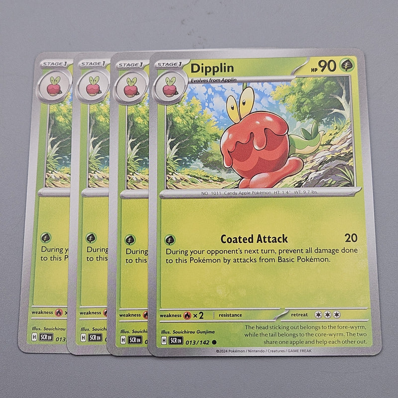 Dipplin 013/142 4x Playset - SV07 Pokemon Scarlet & Violet Stellar Crown