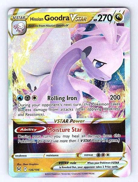 Hisuian Goodra VSTAR 136/196 Lost Origin Ultra Rare NM Pokemon TCG