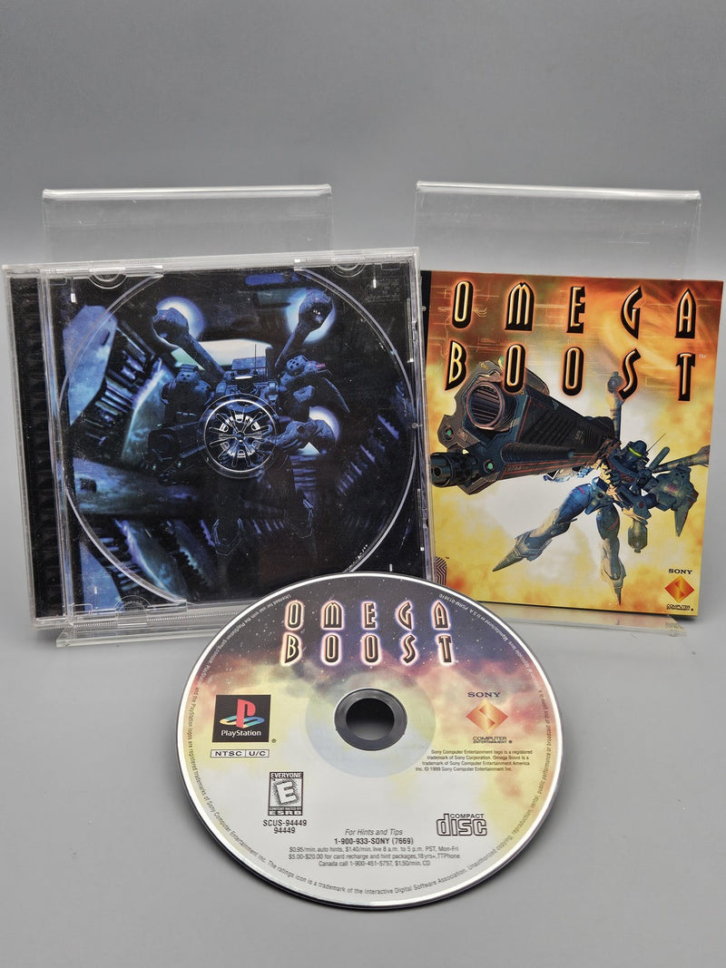 Omega Boost PlayStation PS1 Complete CIB Tested Refurbished Excellent